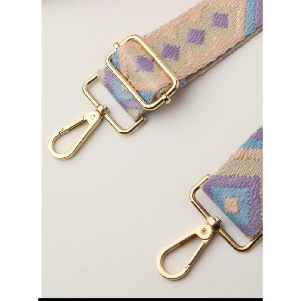 Geometric Pattern Adjustable Purse Strap - Picture 3 of 7